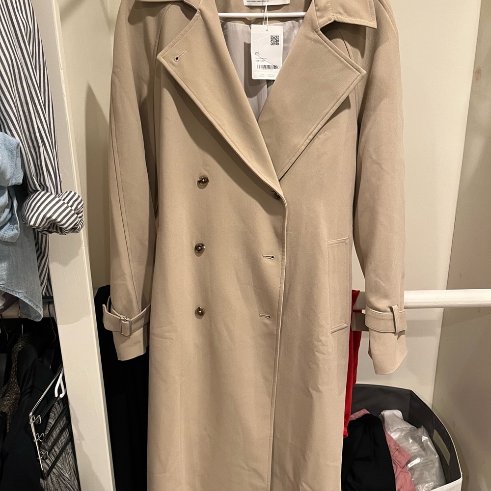 Oak & Fort Oversized Trench Coat XS beige